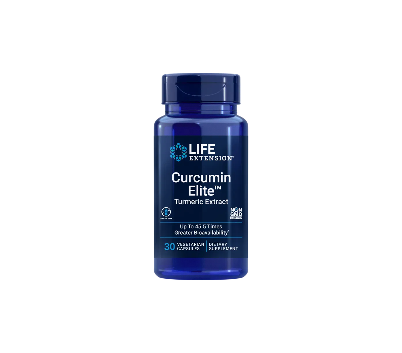 Curcumin Elite™ ciberžolės ekstraktas 500 mg, 30 kapsulių papildas, Longevityshop.lt